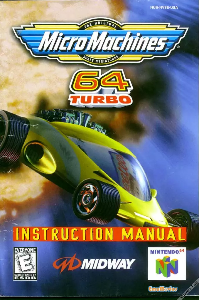 manual for Micro Machines 64 Turbo