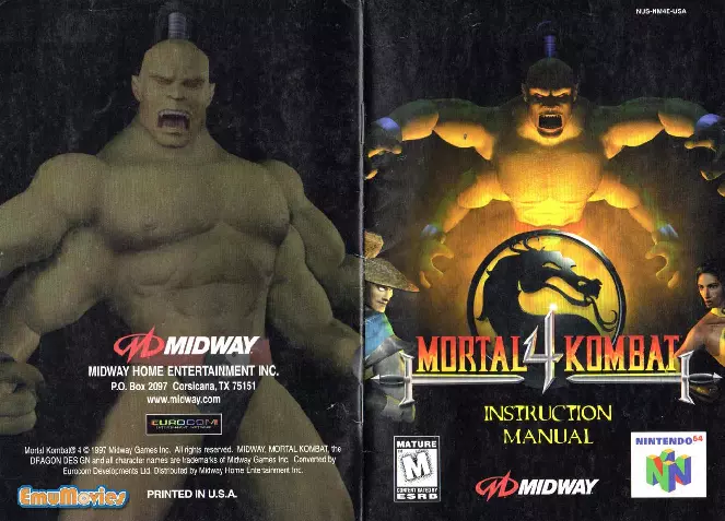 manual for Mortal Kombat 4