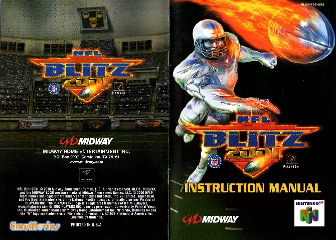 manual for NFL Blitz 2001