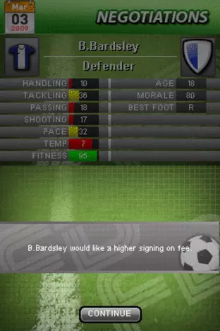 Image n° 3 - screenshots  : Football Director DS
