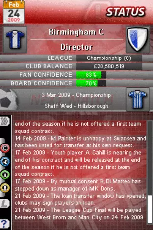 Image n° 4 - screenshots  : Football Director DS