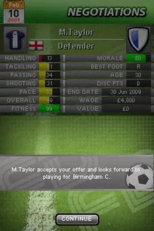 Image n° 5 - screenshots  : Football Director DS