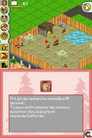 Image n° 3 - screenshots  : Zoo Tycoon 2 DS