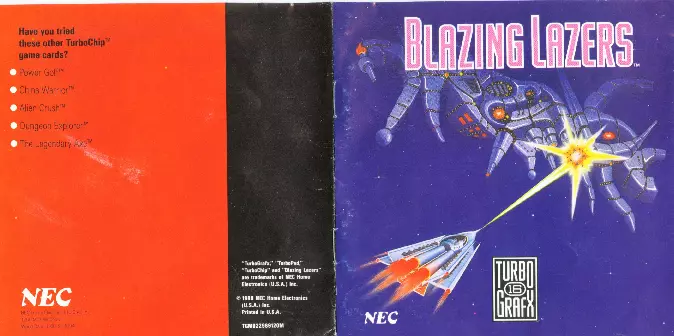 manual for Blazing Lazers