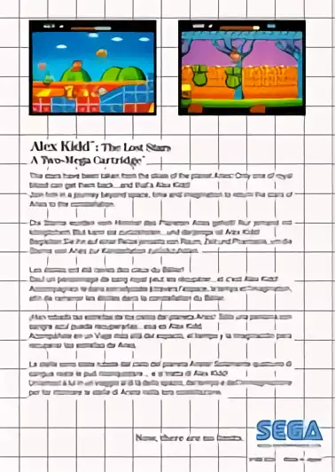 Image n° 2 - boxback : Alex Kidd - The Lost Stars