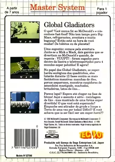 Image n° 2 - boxback : Mick & Mack As The Global Gladiators Image n° 2 - boxback : Mick & Mack As The Global Gladiators