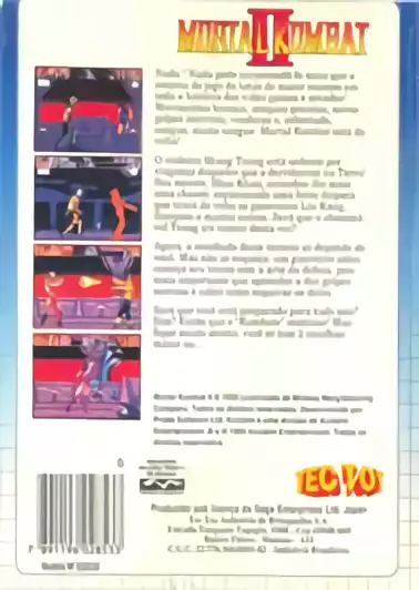 Image n° 2 - boxback : Mortal Kombat II Image n° 2 - boxback : Mortal Kombat II