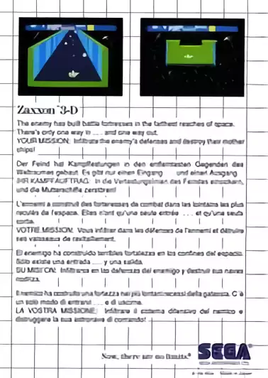 Image n° 2 - boxback : Zaxxon 3-D