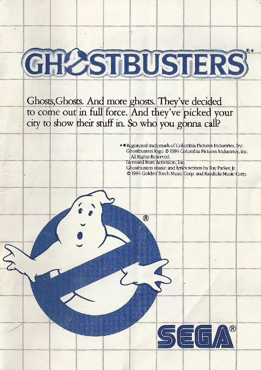 manual for Ghostbusters
