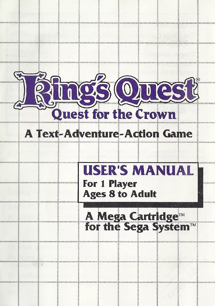 manual for King's Quest