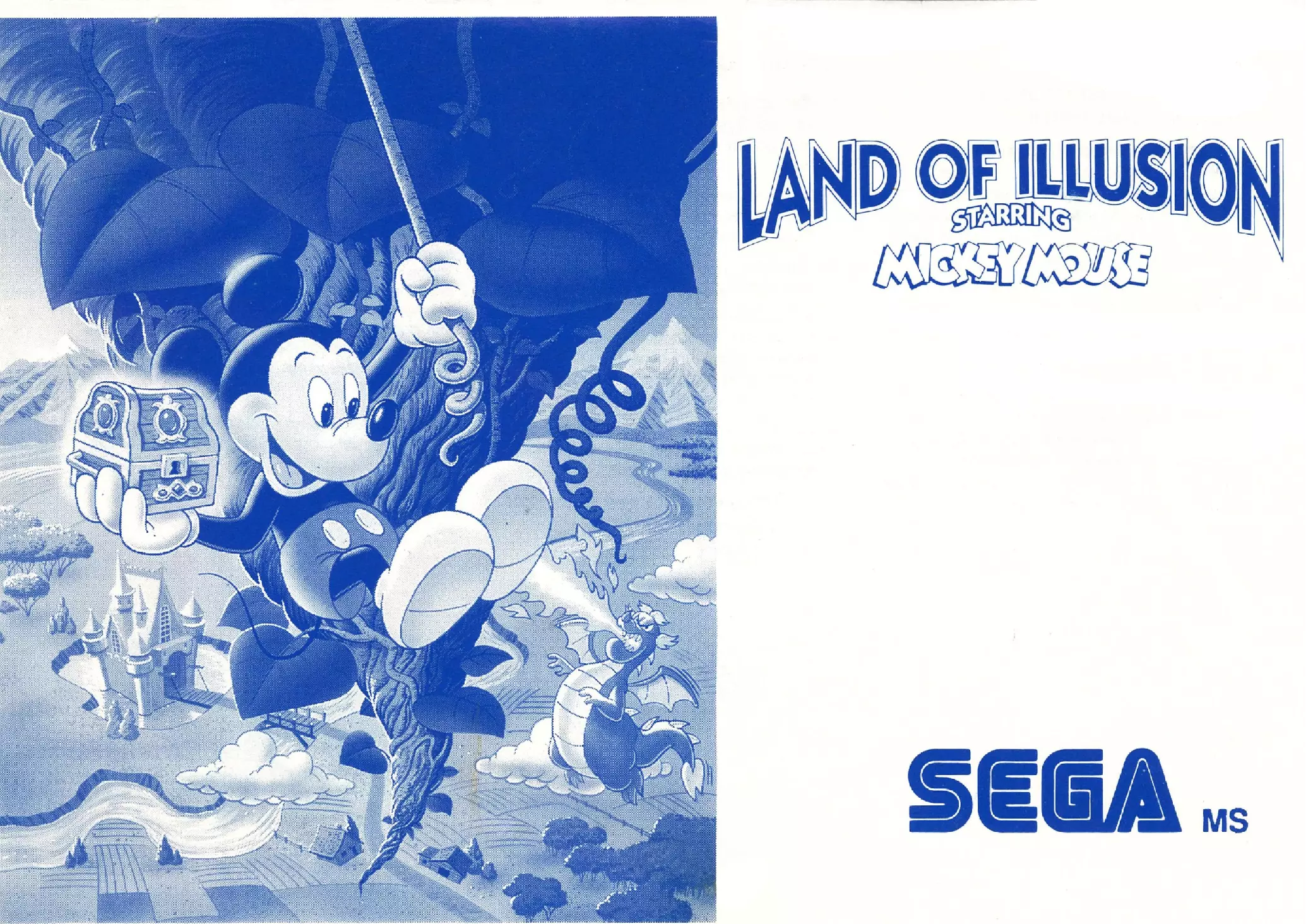 manual for Land of Illusion Starring Mickey Mouse