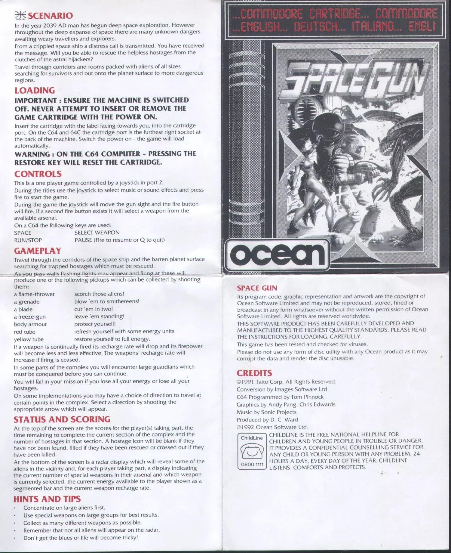 manual for Space Gun