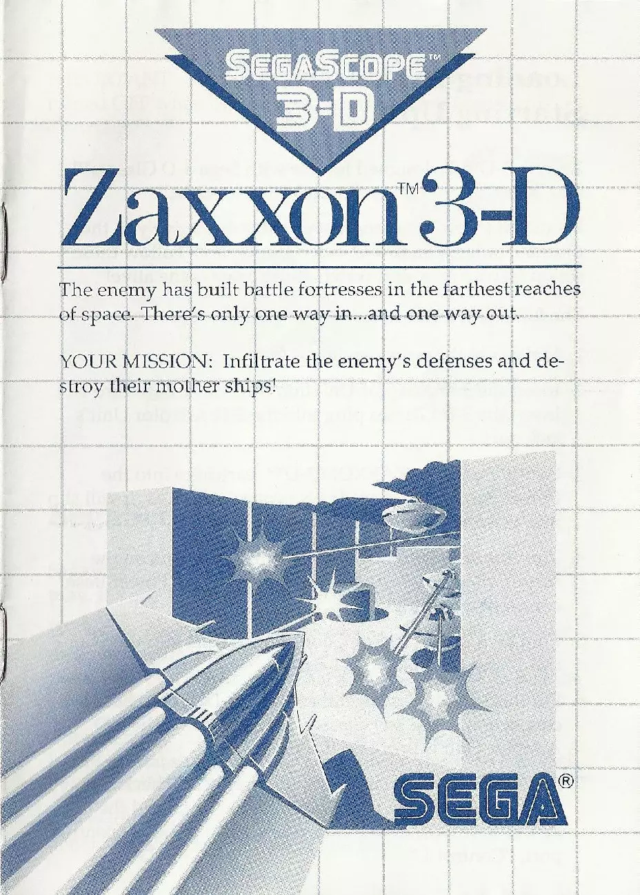 manual for Zaxxon 3-D