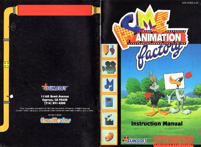 manual for ACME Animation Factory