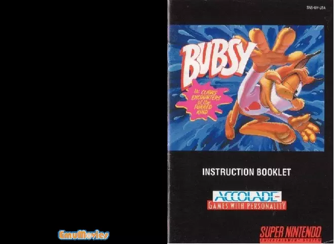 manual for Bubsy in Claws Encounters of the Furred Kind