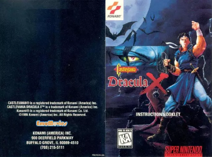 manual for Castlevania - Dracula X