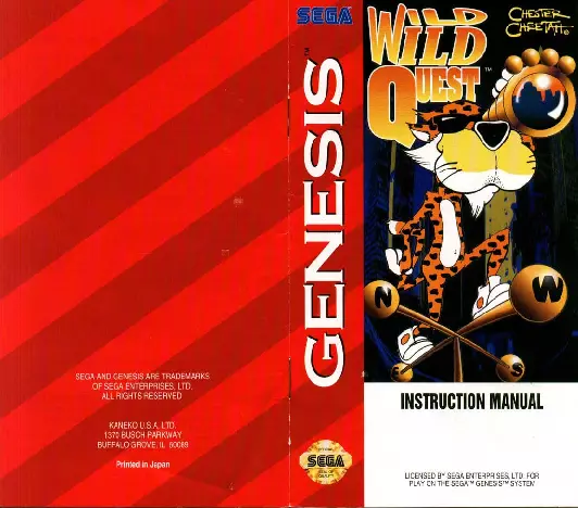 manual for Chester Cheetah - Wild Wild Quest