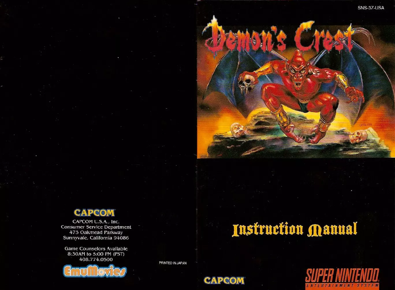 manual for Demon's Crest