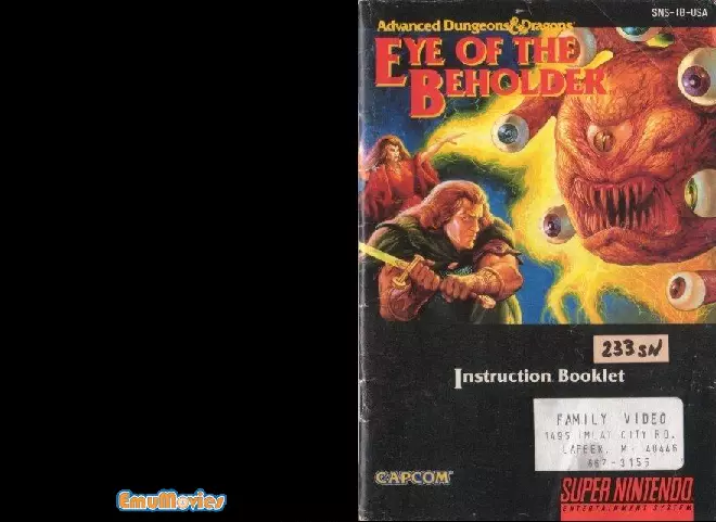 manual for Eye of the Beholder