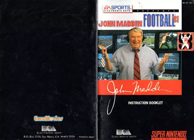 manual for John Madden Football '93