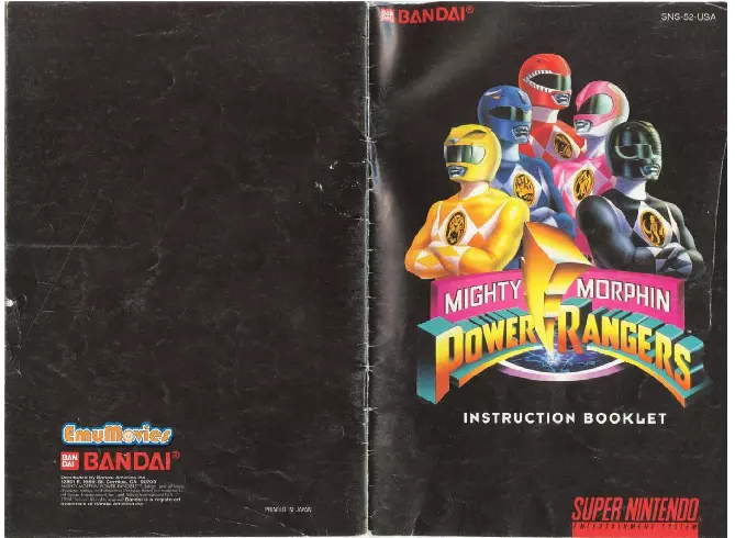 manual for Mighty Morphin Power Rangers