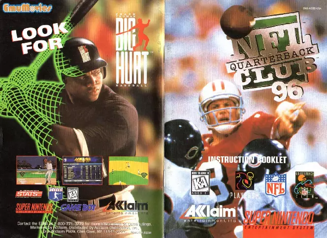 manual for NFL Quarterback Club '96