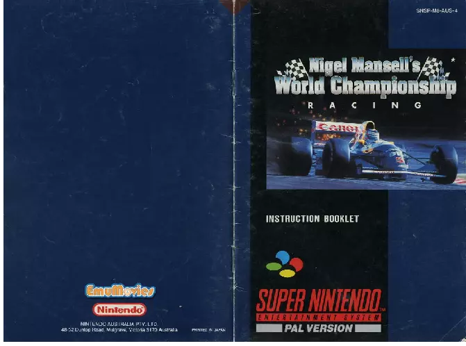 manual for Nigel Mansell's World Championship Racing (Beta)