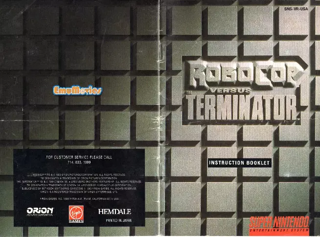 manual for Robocop Versus The Terminator