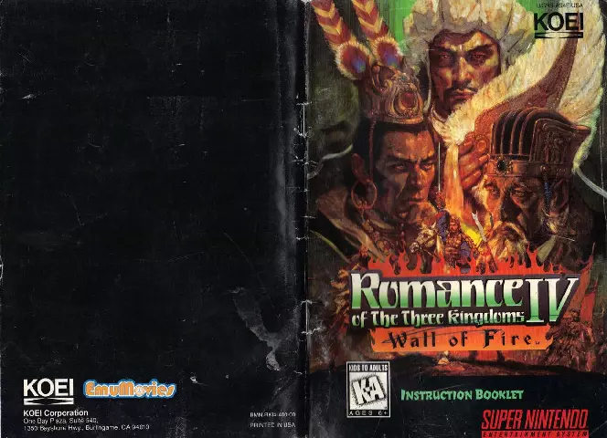 manual for Romance of the Three Kingdoms IV - Wall of Fire