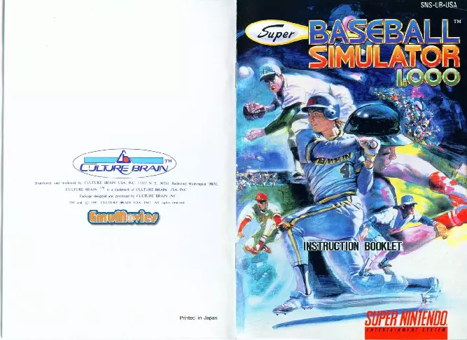 manual for Super baseball simulator 1000