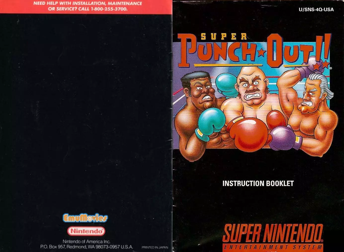 manual for Super Punch-Out!!