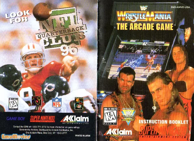 manual for WWF WrestleMania - The Arcade Game