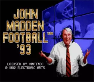 Image n° 3 - screenshots  : John Madden Football '93