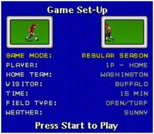 Image n° 5 - screenshots  : John Madden Football '93
