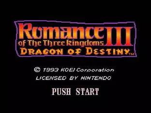 Image n° 5 - screenshots  : Romance of the Three Kingdoms III - Dragon of Destiny