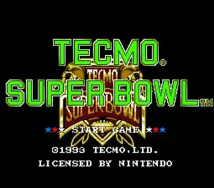 Image n° 3 - screenshots  : Tecmo Super Bowl (Beta)