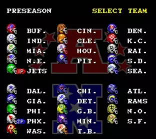 Image n° 8 - screenshots  : Tecmo Super Bowl (Beta)