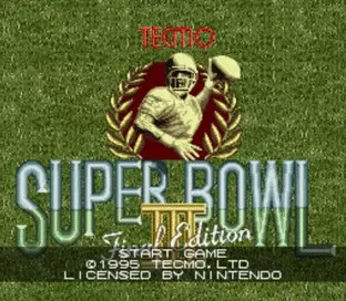 Image n° 3 - screenshots  : Tecmo Super Bowl III - Final Edition