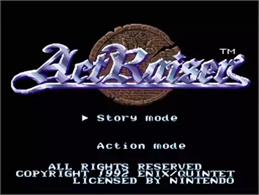 Image n° 10 - titles : ActRaiser (hack)