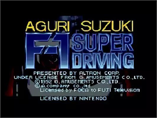 Image n° 8 - titles : Aguri Suzuki F-1 Super Driving