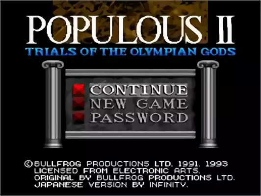 Image n° 7 - titles : Populous II - Trials of the Olympian Gods