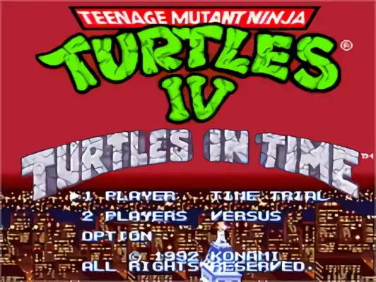 Image n° 10 - titles : Teenage Mutant Ninja Turtles IV - Turtles in Time (Beta)