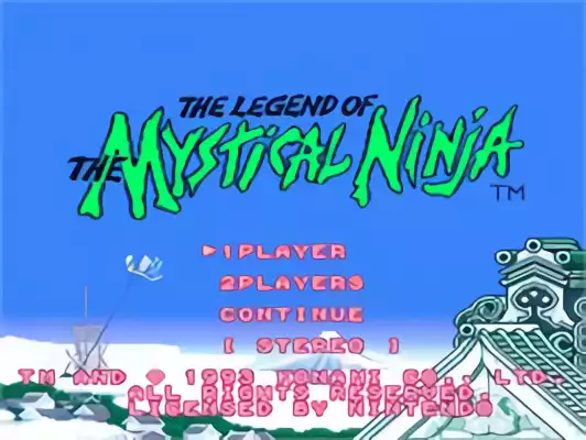 Image n° 10 - titles : Legend of The Mystical Ninja, The